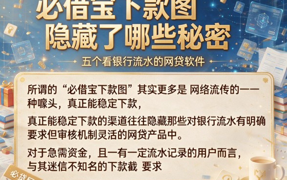 必借宝下款图隐藏了哪些秘密,概览五个看银行流水的网贷软件