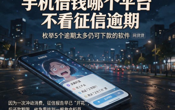 手机借钱哪个平台不看征信逾期,枚举5个逾期太多仍可下款的软件