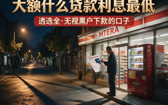 大额什么贷款利息最低,遴选五个无视黑户下款的口子