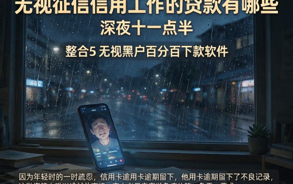 无视征信信用工作的贷款有哪些,整合5个无视黑户百分百下款软件