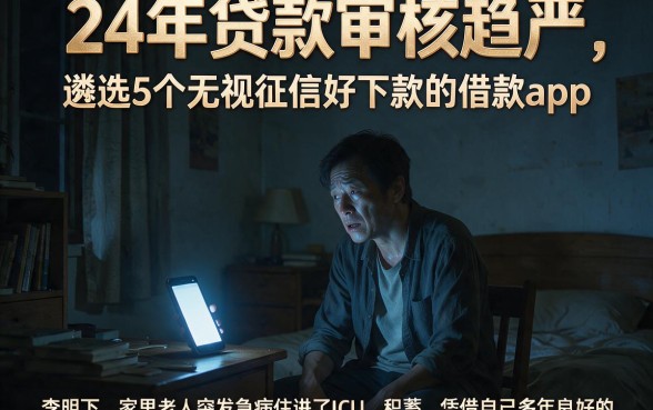 24年贷款审核趋严，遴选5个无视征信好下款的借款app