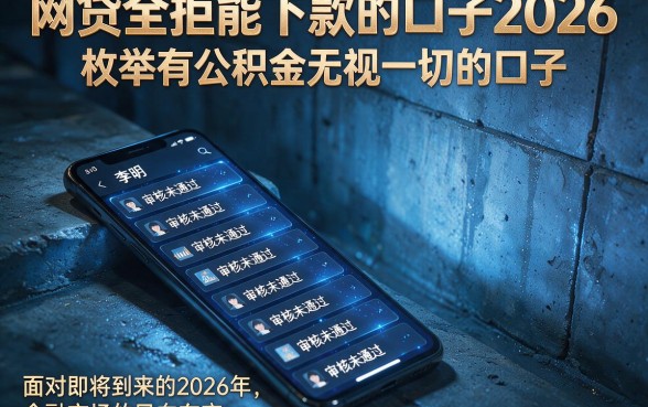 网贷全拒能下款的口子2026,枚举5个有公积金无视一切的口子