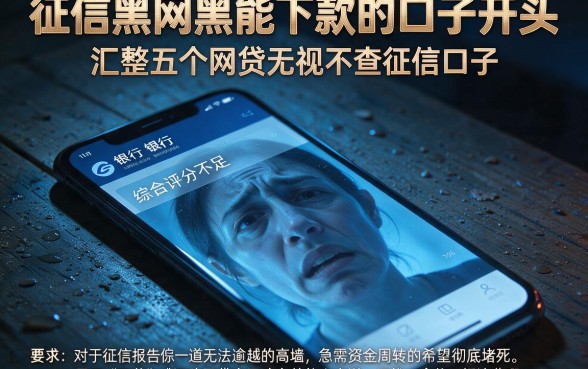 征信黑网黑能下款的口子开头,汇整五个网贷无视不查征信口子