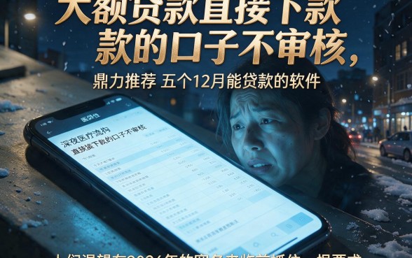 大额贷款直接下款的口子不审核,鼎力推荐五个12月能贷款的软件