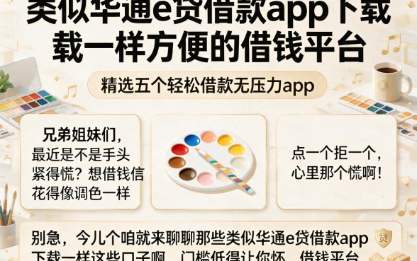 类似华通e贷借款app下载一样方便的借钱平台,精选五个轻松借款无压力app