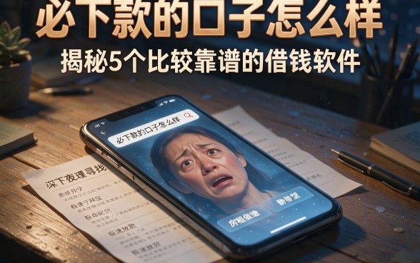 必下款的口子怎么样,揭秘5个比较靠谱的借钱软件