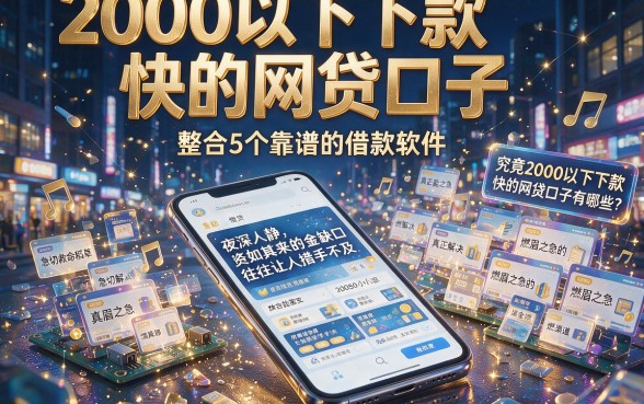 2000以下下款快的网贷口子，整合5个靠谱的借款软件