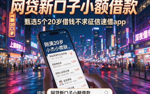 网贷新口子小额借款,甄选5个20岁借钱不求征信速借app