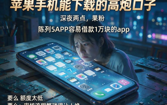 苹果手机能下载的高炮口子,陈列5个APP容易借款1万块的app