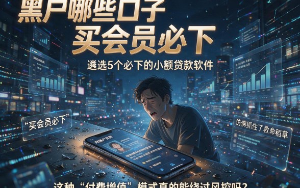 黑户哪些口子买会员必下,遴选5个必下的小额贷款软件