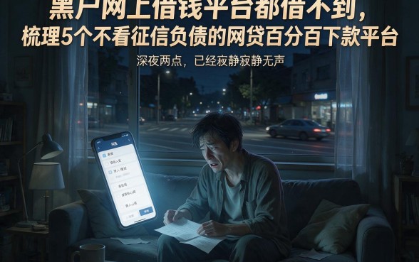 黑户网上借钱平台都借不到,梳理5个不看征信负债的网贷百分百下款平台