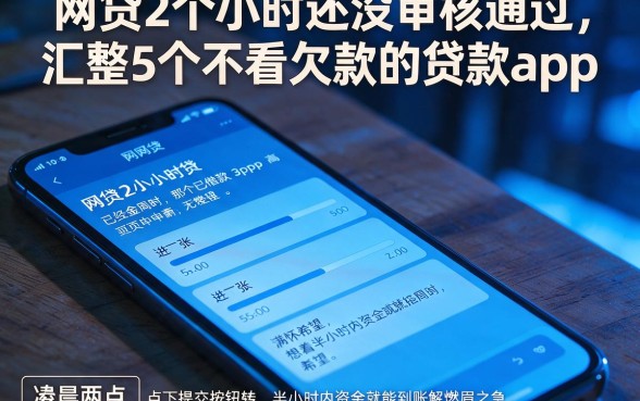 网贷2个小时还没审核通过，汇整5个不看欠款的贷款app