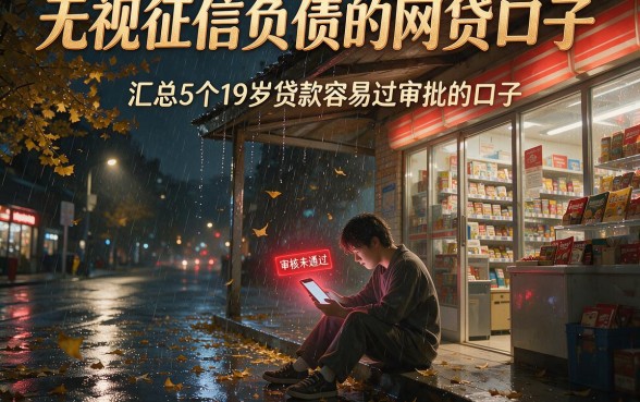无视征信负债的网贷口子，汇总5个19岁贷款容易过审批的口子