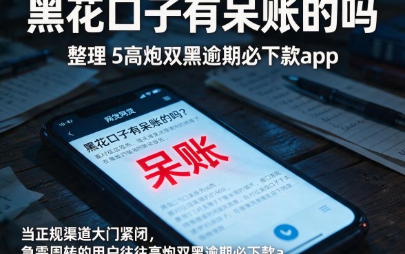 黑花口子有呆账的吗，整理5个高炮双黑逾期必下款app