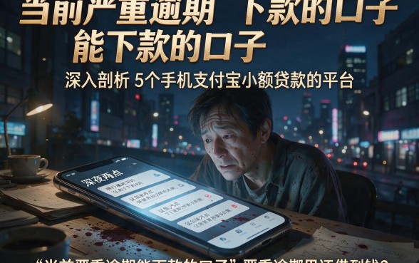 当前严重逾期能下款的口子,深入剖析5个手机支付宝小额贷款的平台