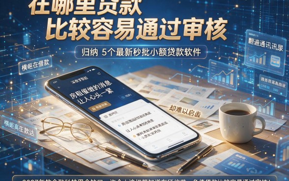 在哪里贷款比较容易通过审核,归纳5个最新秒批小额贷款软件