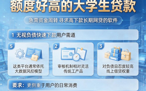 额度好高的大学生贷款，胪列5个无视负债快速下款长期网贷的软件