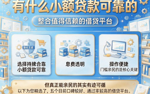 有什么小额贷款可靠的，整合五个值得信赖的借贷平台