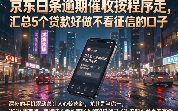 京东白条逾期催收按程序走，汇总5个贷款好做不看征信的口子
