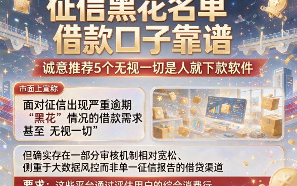 征信黑花名单借款口子靠谱,诚意推荐5个无视一切是人就下款软件