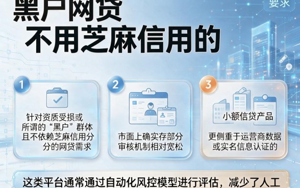 黑户网贷不用芝麻信用的，条列五个网贷口子风控不严的平台
