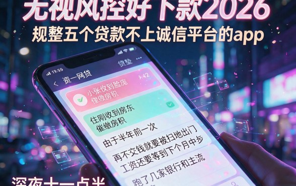 无视风控好下款2026,规整五个贷款不上诚信平台的app