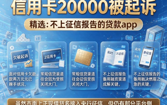 信用卡20000被起诉,精选五个不上征信报告的贷款app