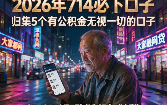 2026年714必下口子，归集5个有公积金无视一切的口子