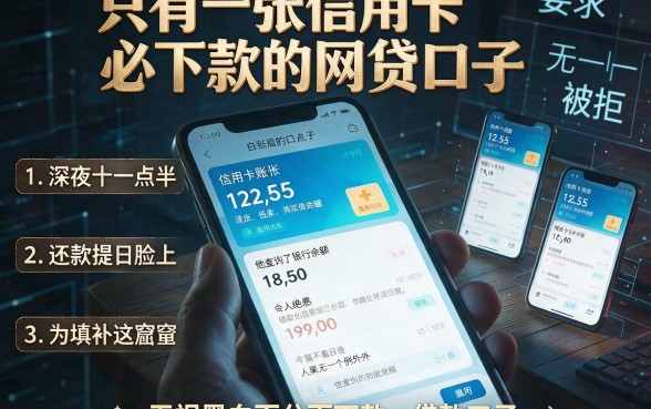 只有一张信用卡必下款的网贷口子,罗列五个无视黑白百分百下款的借款口子