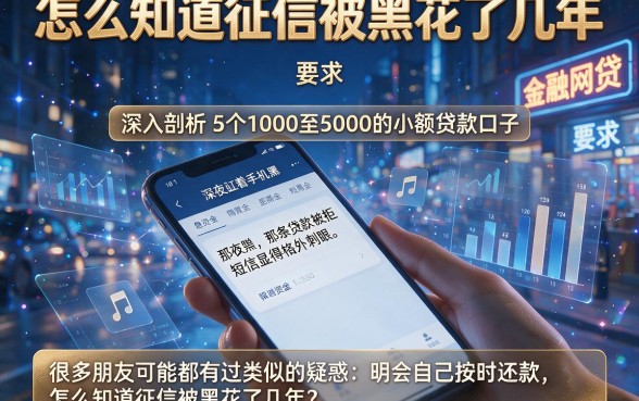 怎么知道征信被黑花了几年,深入剖析5个1000至5000的小额贷款口子