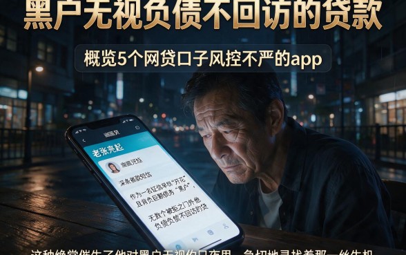 黑户无视负债不回访的贷款,概览5个网贷口子风控不严的app
