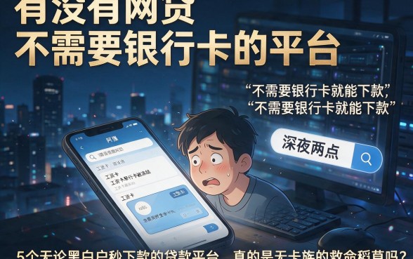 有没有网贷不需要银行卡的平台，详尽说明5个无论黑白户秒下款的贷款平台