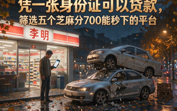 凭一张身份证可以贷款,筛选五个芝麻分700能秒下的平台