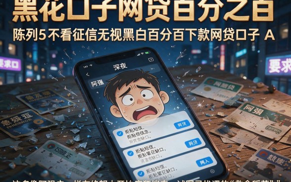 黑花口子网贷百分之百,陈列5个不看征信无视黑白百分百下款网贷口子