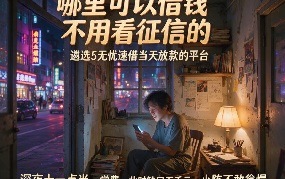 哪里可以借钱不用看征信的,遴选5个无忧速借当天放款的平台