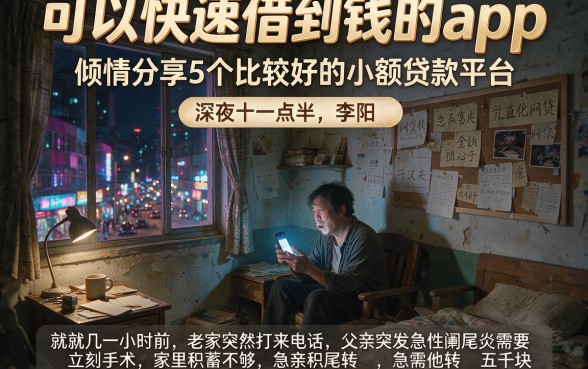 可以快速借到钱的app,倾情分享5个比较好的小额贷款平台