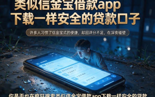 类似信金宝借款app下载一样安全的贷款口子,陈列五个无视评分的贷款软件