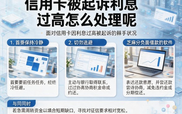 信用卡被起诉利息过高怎么处理呢,梳理五个芝麻分负面借款的软件