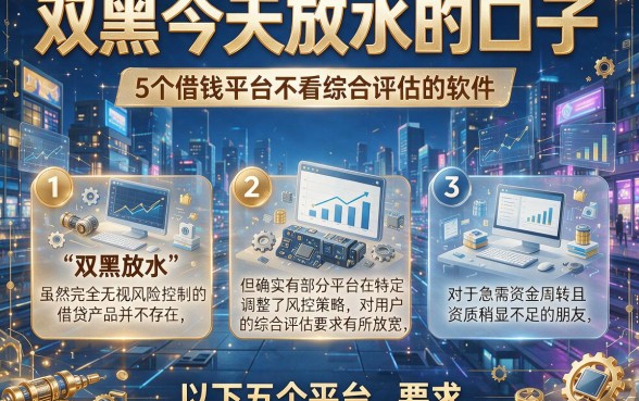双黑今天放水的口子,归纳5个借钱平台不看综合评估的软件