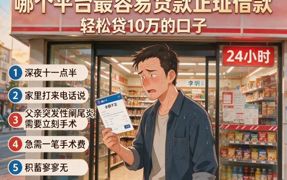 哪个平台最容易贷款正规借款,条列五个轻松贷10万的口子