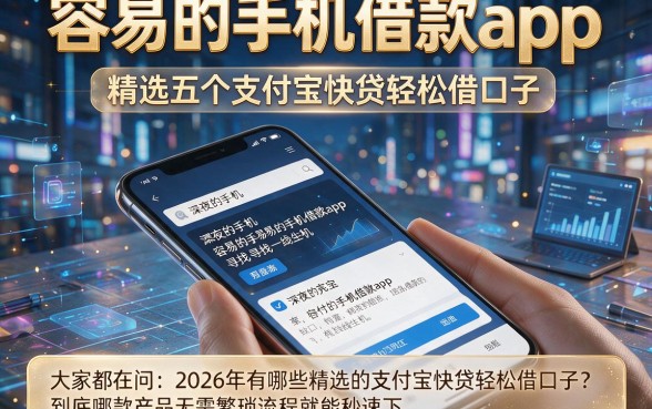 容易的手机借款app,精选五个支付宝快贷轻松借口子