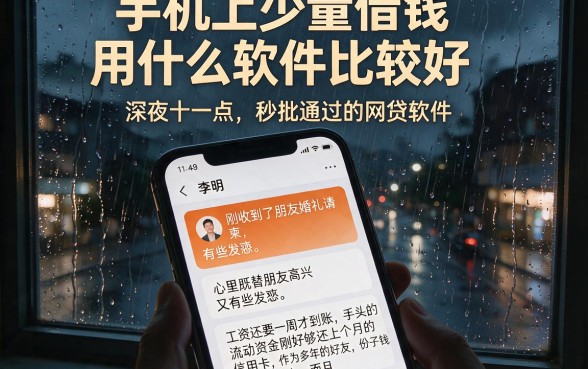 手机上少量借钱用什么软件比较好，汇总五个秒批通过的网贷软件