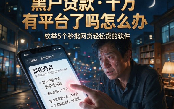 黑户贷款十万有平台了吗怎么办,枚举5个秒批网贷轻松贷的软件