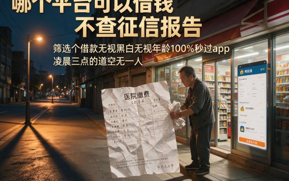 哪个平台可以借钱不查征信报告,筛选五个借款无视黑白无视年龄100%秒过app
