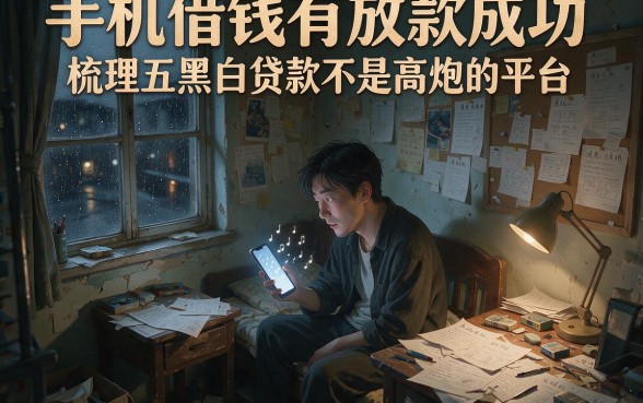 手机借钱有放款成功,梳理五个黑白贷款不是高炮的平台
