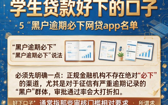 学生贷款好下的口子,概括5个黑户逾期必下网贷app名单