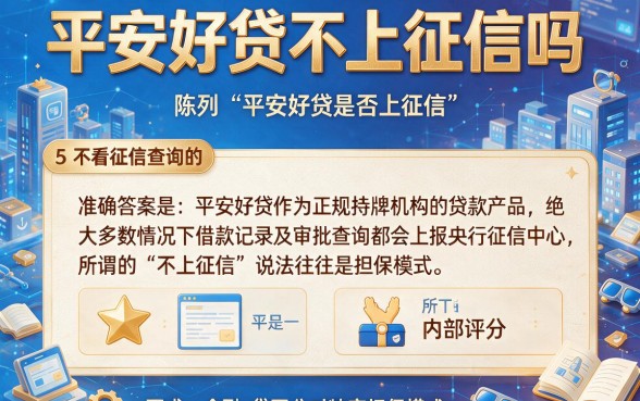 平安好贷不上征信吗，陈列5个不看征信查询的平台