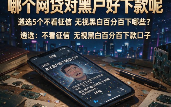 哪个网贷对黑户好下款呢，遴选5个不看征信无视黑白百分百下款口子