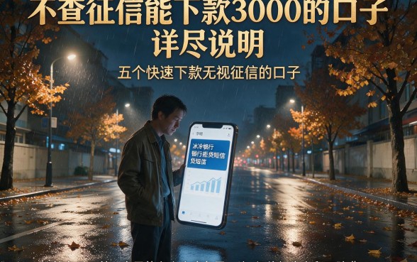不查征信能下款3000的口子,详尽说明五个快速下款无视征信的口子