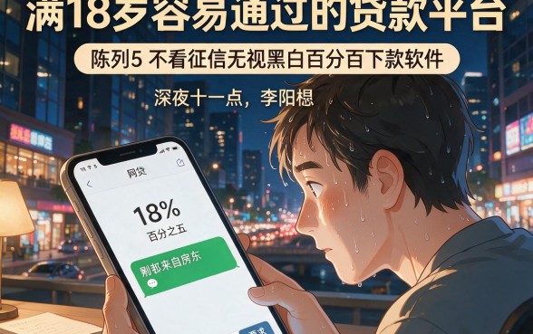 满18岁容易通过的贷款平台，陈列5个不看征信无视黑白百分百下款软件